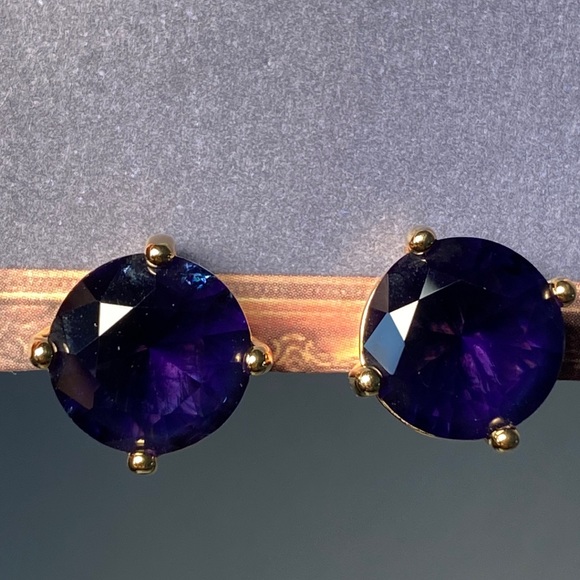 🎁 3 for $15. NWT!! C. Wonder Glass Sapphire Earrings - Picture 1 of 6